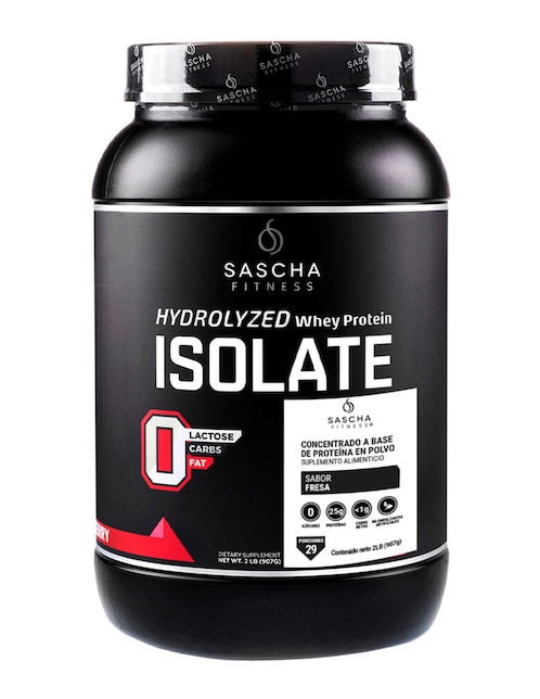 Proteína Sascha Fitness Fresa 907 g