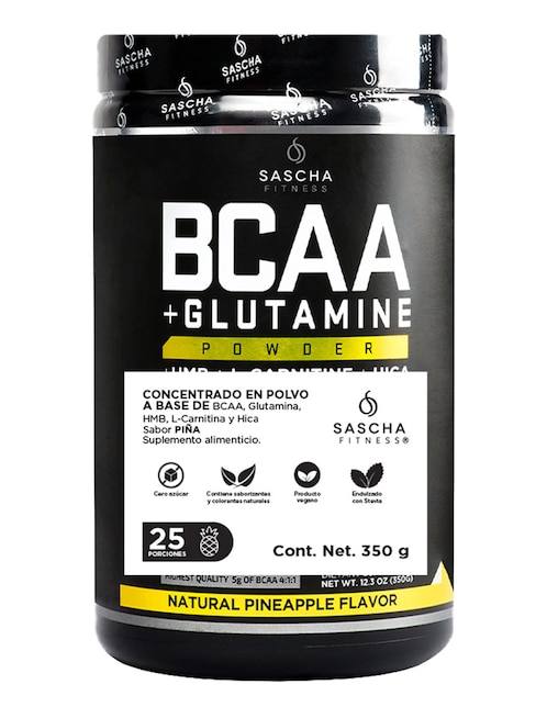 Suplemento alimenticio Sascha Fitness BCAA piña 350 g