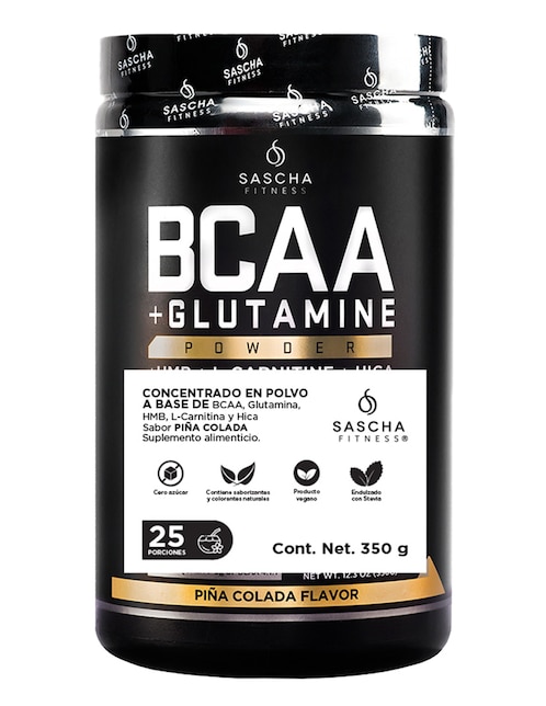 Suplemento alimenticio Sascha Fitness BCAA piña colada 350 g