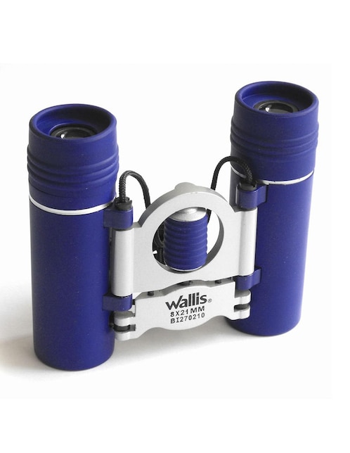 Binocular Wallis compacto tipo tejado azul 8 x 21 mm