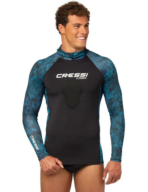 Rashguard Cressi estampado camuflaje para hombre