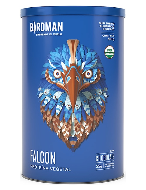 Proteína Vegetal Orgánica Birdman Falcon Protein Chocolate 510 g
