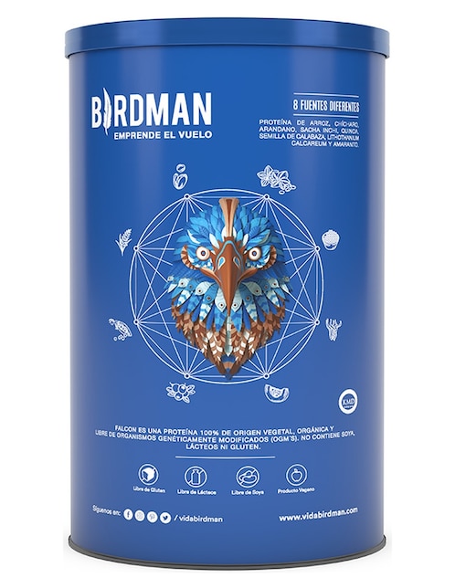 Proteína Vegetal Orgánica Birdman Falcon Protein Chocolate 117 Kg 2 3035