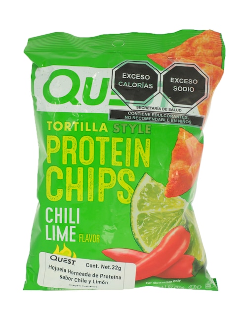 QUEST Quest chips horneadas de proteína sabor chile y limón Quest 32 g