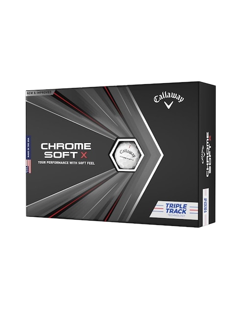 Imagen de producto Pelota de Golf Callaway Chrome Soft X Triple Track Docena