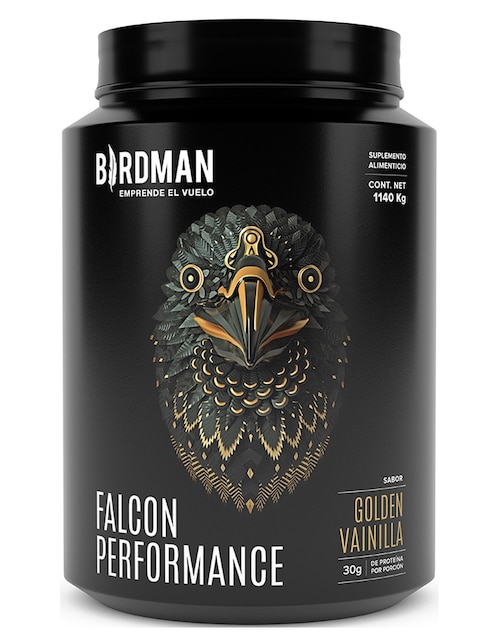 Proteína Vegetal Premium Birdman Falcon Performance Golden Vainilla 1.14 kg