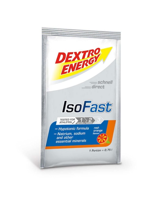Suplemento deportivo Dextro Energy Iso Fast 56g Red Orange 6 pack