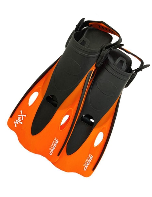 Aletas acuáticas Cressi Mex Orange de plástico