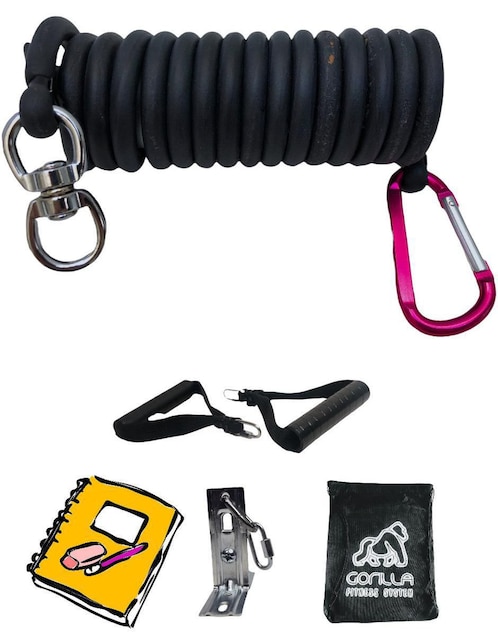 Set de ligas de resistencia Gorilla Fitness pro special pink