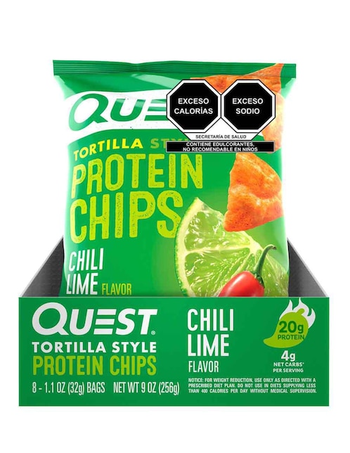QUEST NUTRITION Chips horneadas de proteína Quest Nutrition sabor chile y limón