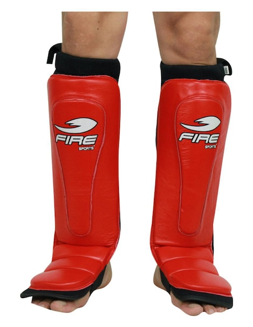 Fire sports espinillera de piel