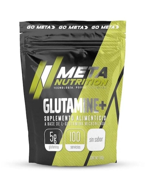 META NUTRITION L-Glutamina Micronizada suplemento alimenticio Meta Nutrition polvo