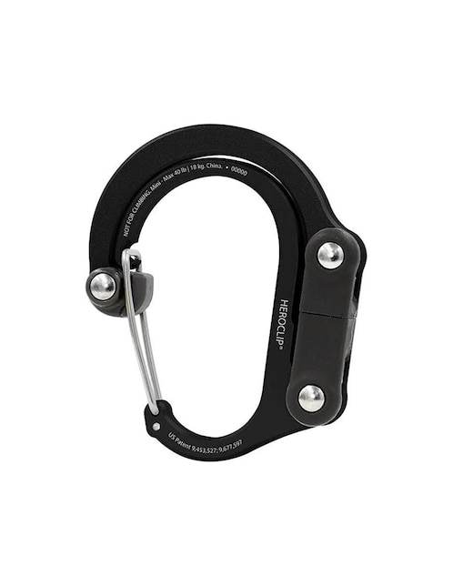 Mosquetones para campismo heroclip mini black