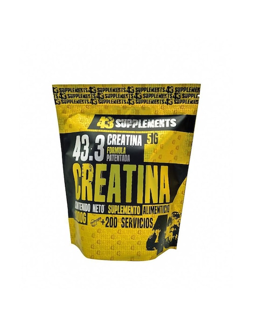 Creatina 43 Supplements sabor natural de 1 kg