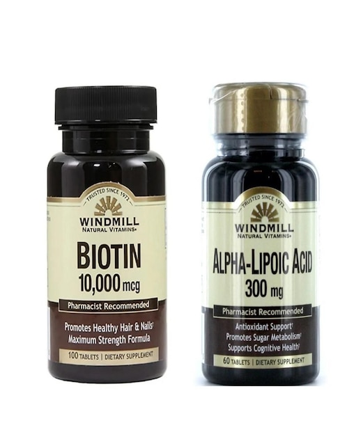 Acido Alfa Lipoico y Biotin vitamina Naturex tabletas unisex