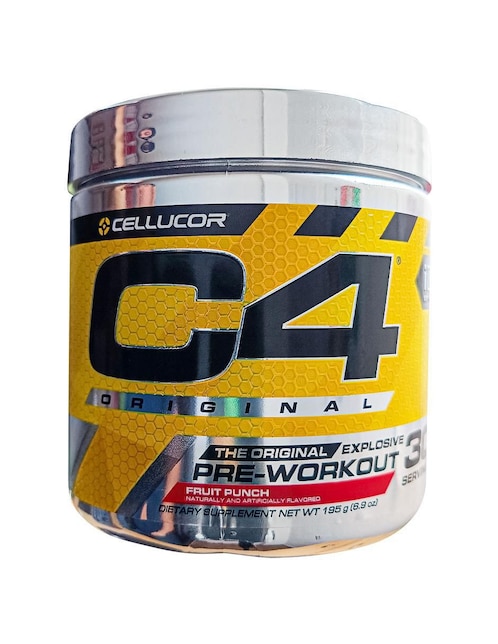 C4 Original Cellucor con vitamina D 23 y minerales sabor ponche de frutas 195 g