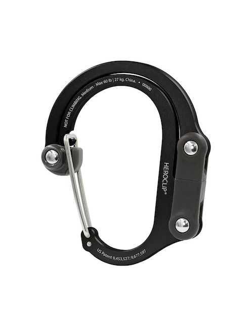 Mosqueton para campismo Gear Aid Heroclip Medium Black