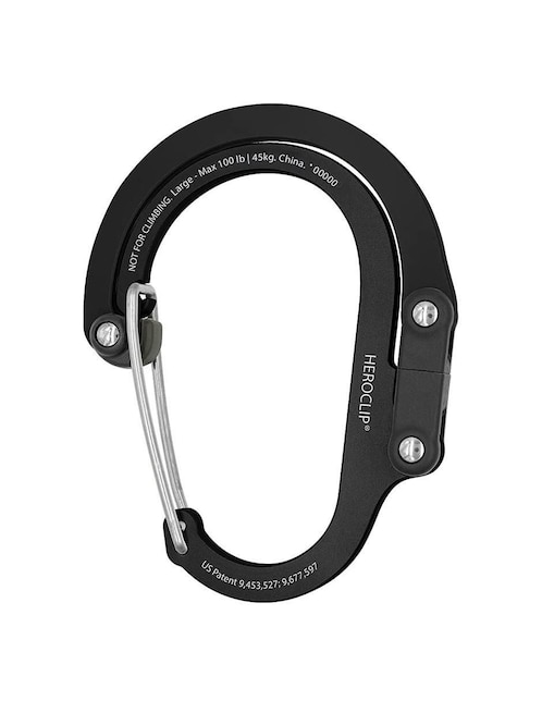 Mosqueton para campismo Gear Aid Heroclip Large Black