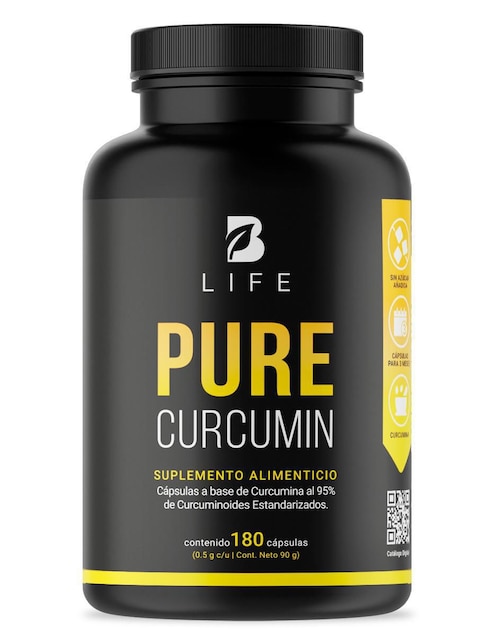 Pure Curcumin con curcumina al 95% de curcuminoides de 180 cápsulas Pure Curcumin con curcumina al 95% de curcuminoides de 180 cápsulas