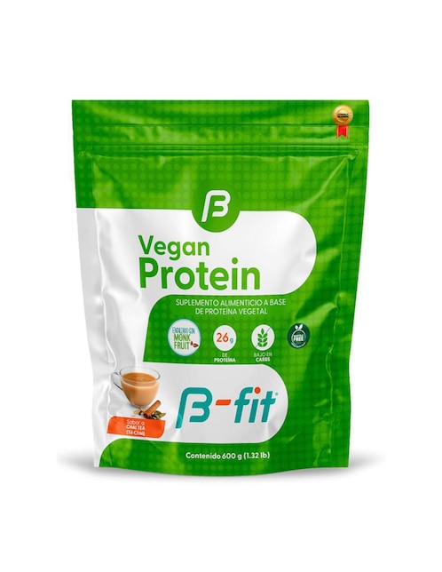 Vegan protein B-Fit con proteína de suero de leche sabor té negro 600 g