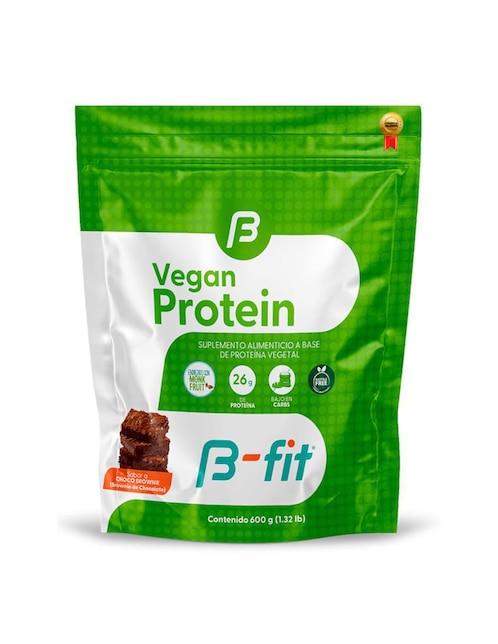 Vegan protein B-Fit con proteína de suero de leche sabor chocolate 600 g