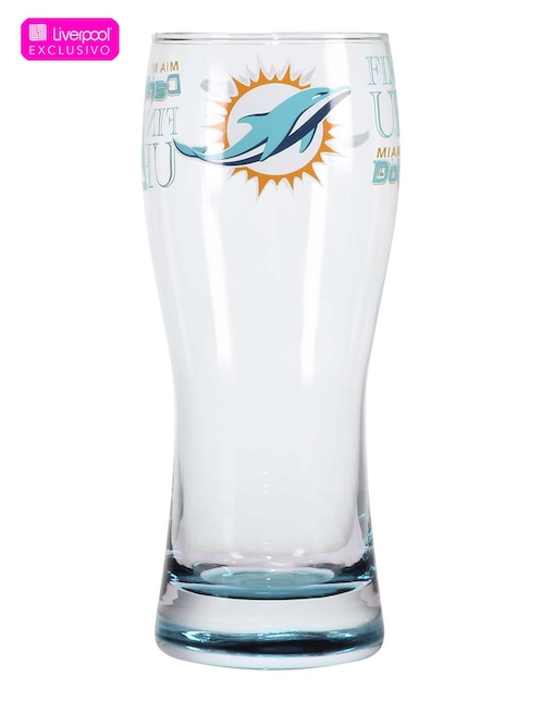 Vaso largo NFL Drinkware de vidrio con 2 piezas