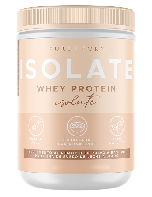Whey protein isolate Pure Form con proteína de suero de leche aislado sabor chocolate 600 g