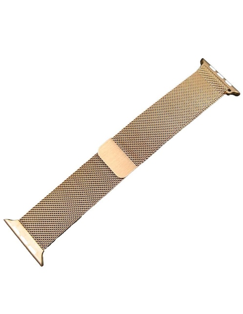 Correa para reloj Dbugg para Apple de metal con hebilla metálica color oro rosado