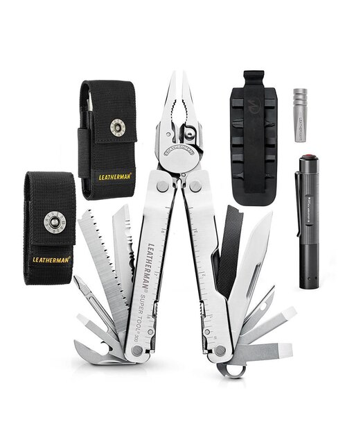 Navaja Leatherman Super tool plata con linterna