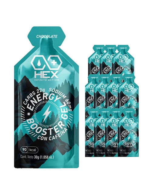 Energy Gel con Cafeina con aminoácidos, complejo b y sodio sabor menta con chocolate
