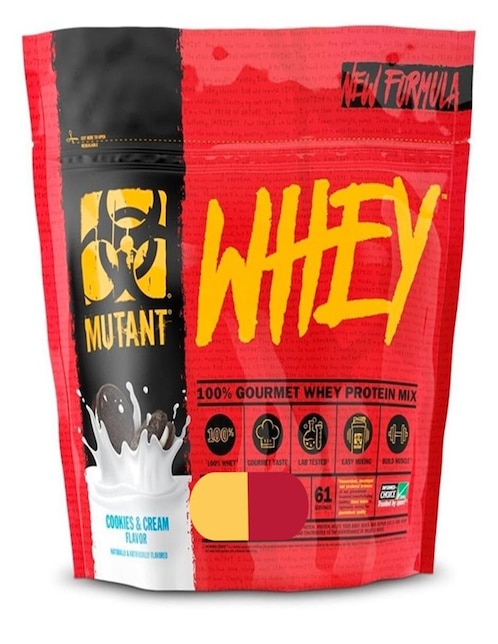 Proteina Whey Mutant "con proteína de suero de leche aislado sabor cookies & cream 2 kg