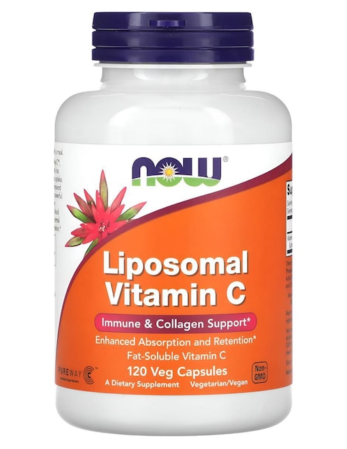 Vitamina C Liposomal Now con vitamina C 120 cápsulas