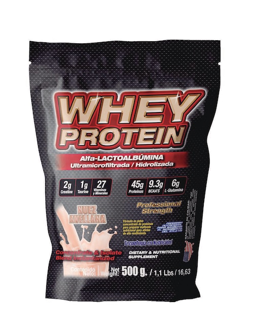 Whey Protein Food & Nutrition Technologies con proteína de suero de leche sabor nuez 500 g