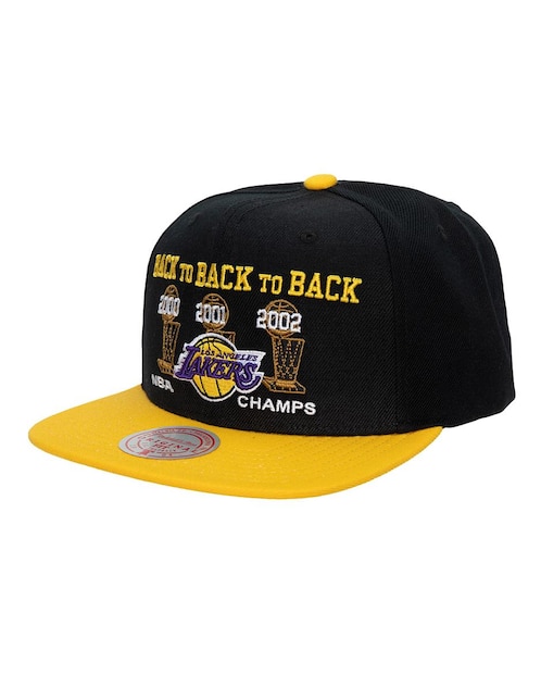Gorra con visera plana snapback Mitchell & Ness Nba Los Angeles Lakers para adulto