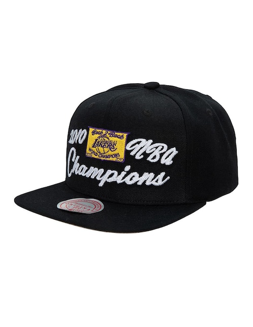 Gorra con visera plana snapback Mitchell & Ness Nba Los Angeles Lakers para adulto