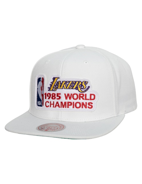 Gorra con visera plana snapback Mitchell & Ness Nba Los Angeles Lakers para adulto