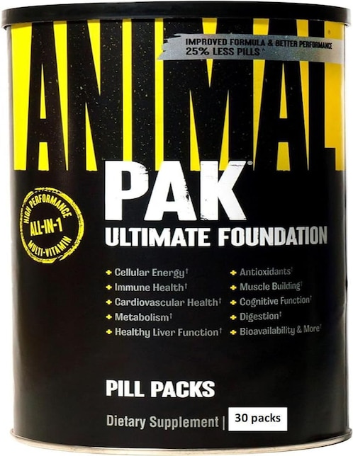 Animal Pak Multivitaminico Mineral cápsulas unisex