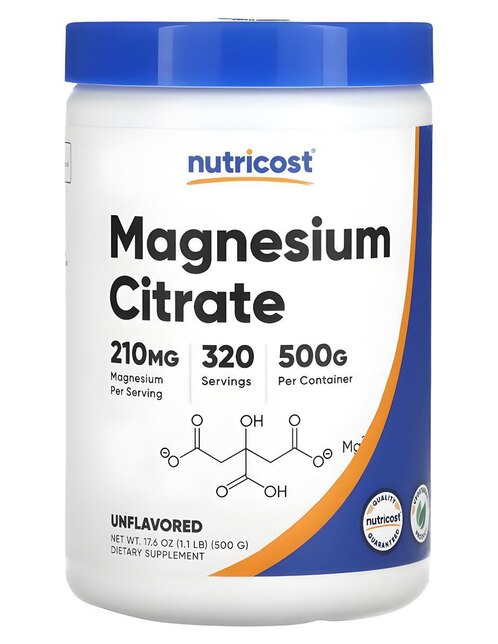 Citrato de magnesio Nutricost 500 g