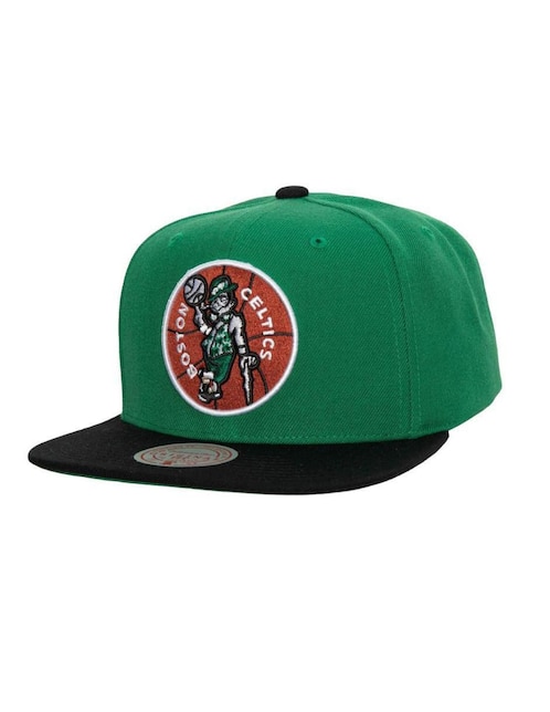 Gorra con visera plana casual Mitchell & Ness Boston Celtics para hombre