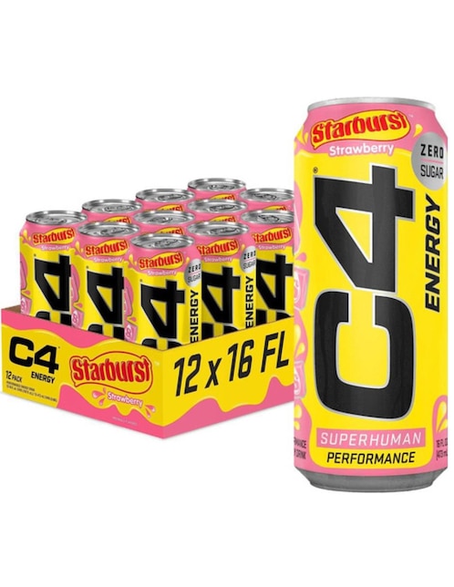 C4 Performance Energy Cellucor con l-arginina sabor fresa de 470 ml