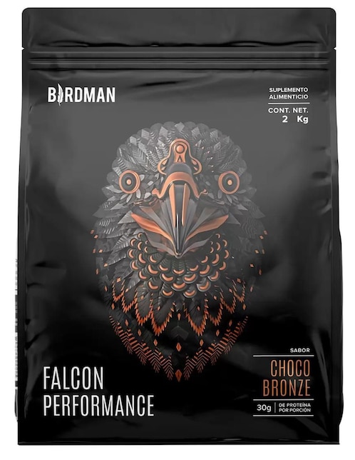 Birdman Falcon Performance Birdman con proteína de arroz, proteína de chícharo y probióticos sabor chocolate 2 kg