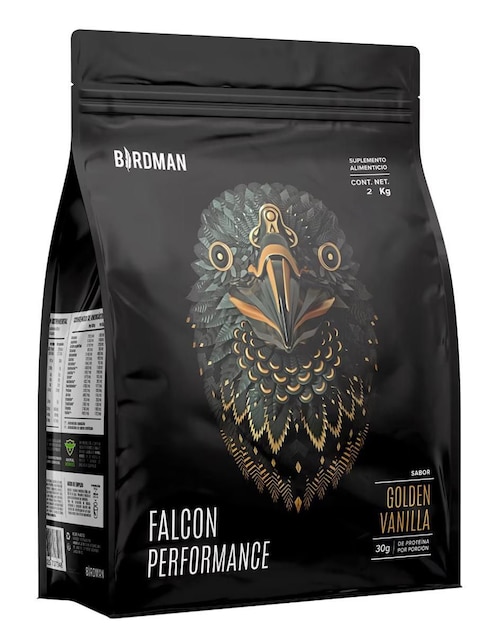 Falcon Performance Birdman con proteína de arroz, proteína de chícharo y creatina sabor vainilla 2 kg