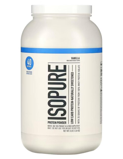 Isopure Low Carb  Isopure Company con proteína de suero de leche sabor vainilla 1.3 kg