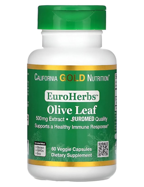 Extracto de hoja de olivo oleuropeína California Gold Nutrition 60 cápsulas