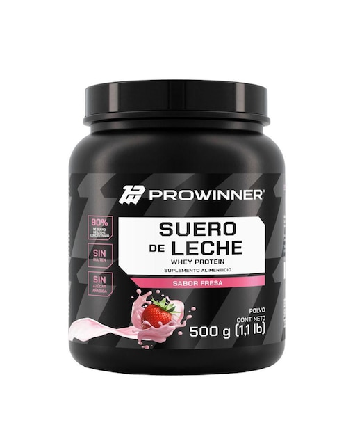 Suplemento suero de leche Prowinner con proteína de suero de leche sabor fresa 500 g