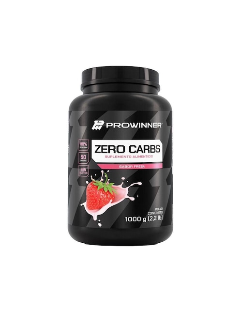 Suplemento Zero carbs ProWinner Prowinner con proteína de suero de leche sabor fresa de 1 kg