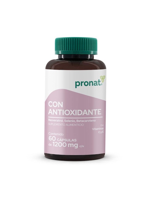 Suplemento antioxidante con resveratrol Pronat 60 cápsulas