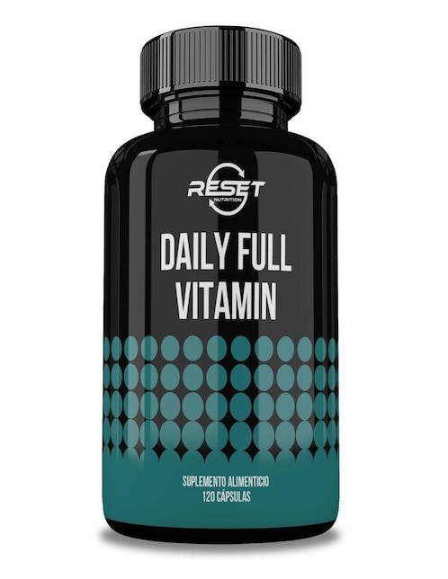 Daily Full Vitamin Reset Nutrition con multivitamínico + coQ10 sabor natural de 120 cápsulas