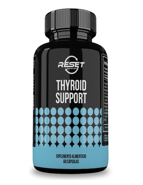 Thyroid Support Reset Nutrition con tirosina magnesio chisandra sabor natural de 60 cápsulas