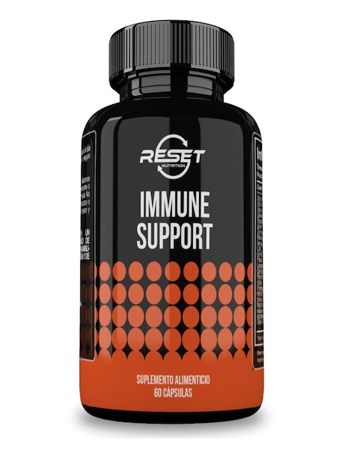 Immune Support Reset Nutrition con graviola, té verde frambuesa sabor natural de 60 cápsulas